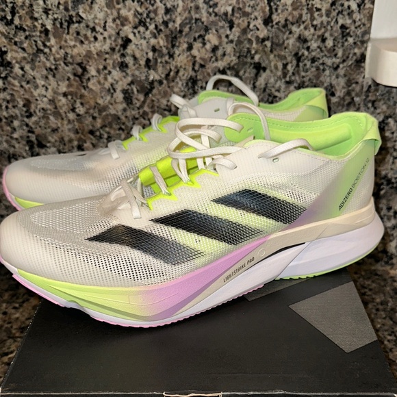 adidas Shoes - Adidas Boston 12 Women’s White & Neon Green Running Shoes